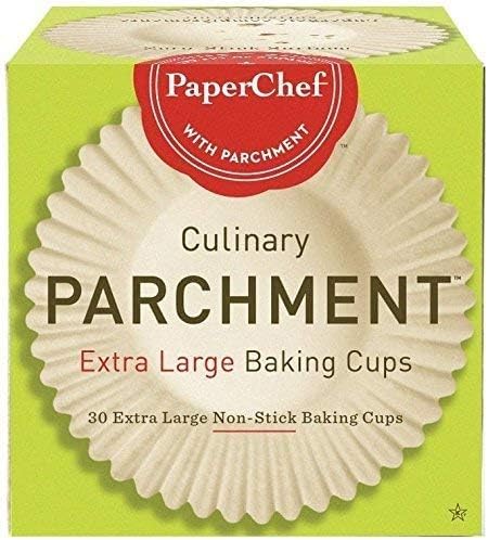 PaperChef - X-Large Parchment Baking Cups - Easy Release, Non-Stick Paper - 30 count - 2 pack