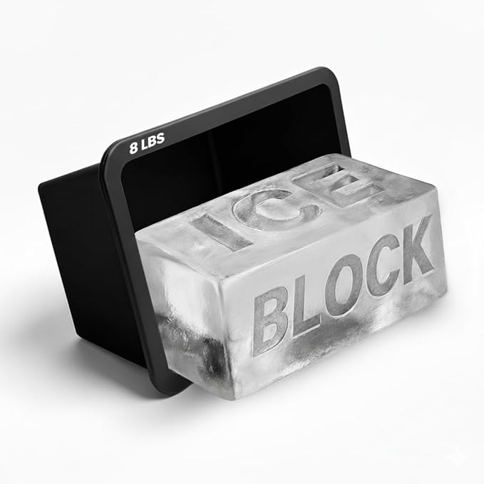 Extra Large Ice Block Mold – 8 lbs Silicone Ice Brick Maker for Ice Bath & Cold Plunge – Giant Cube for Recovery, Muscle Relief & Coolers, Dishwasher Safe (Single Mold)
