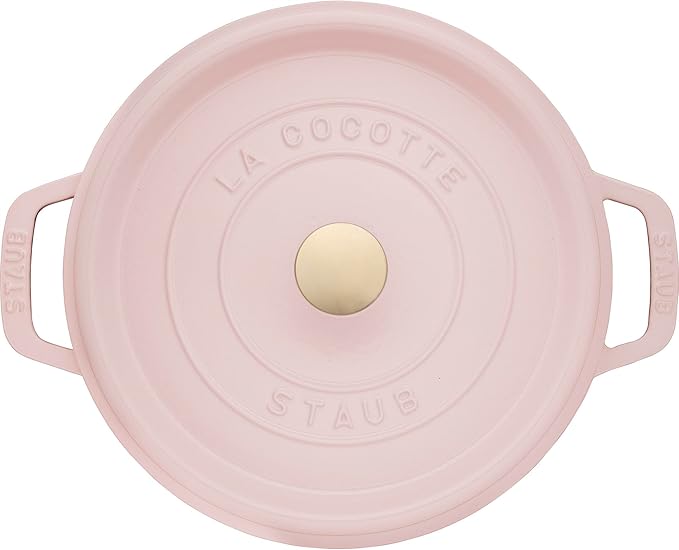 Staub Cast Iron 4-qt Round Dutch Oven - Peony Pink