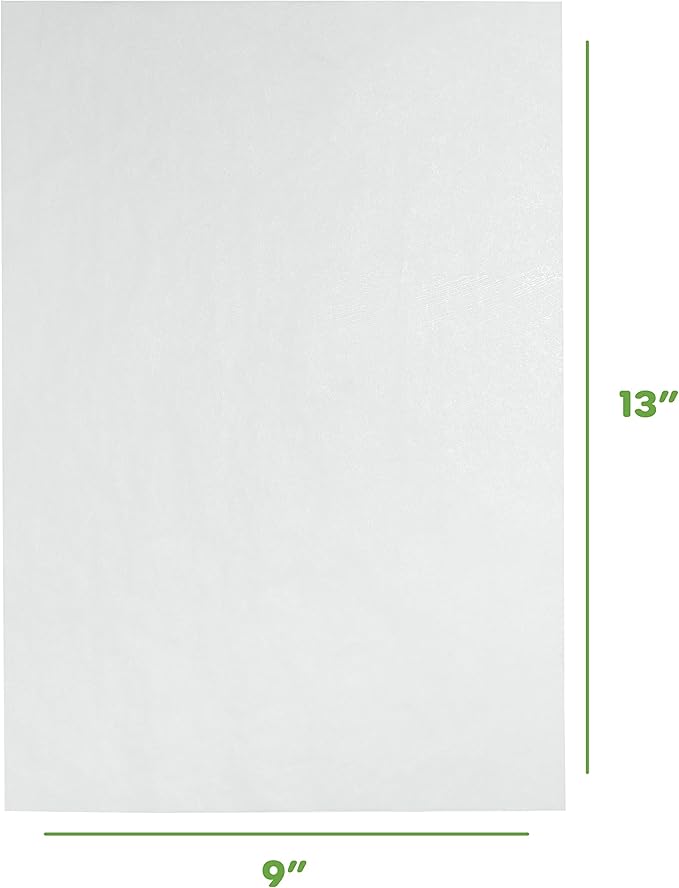 GUSTO [9 x 13 Inch - 200 Count] Pre-Cut Parchment Paper Baking Sheets, Non-Stick, Unbleached, Parchment Paper Sheets for Baking & Cooking - White - Formerly Comfy Package