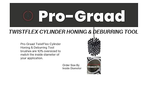 TwistFlex 15/16" 240SC Cylinder Hone, 0.9375” (23.8mm) Flexible Cylinder Honing & Deburring Tool for Hole Diameters 0.875"- 0.938“, 240 Grit Silicon Carbide, Pack of 1