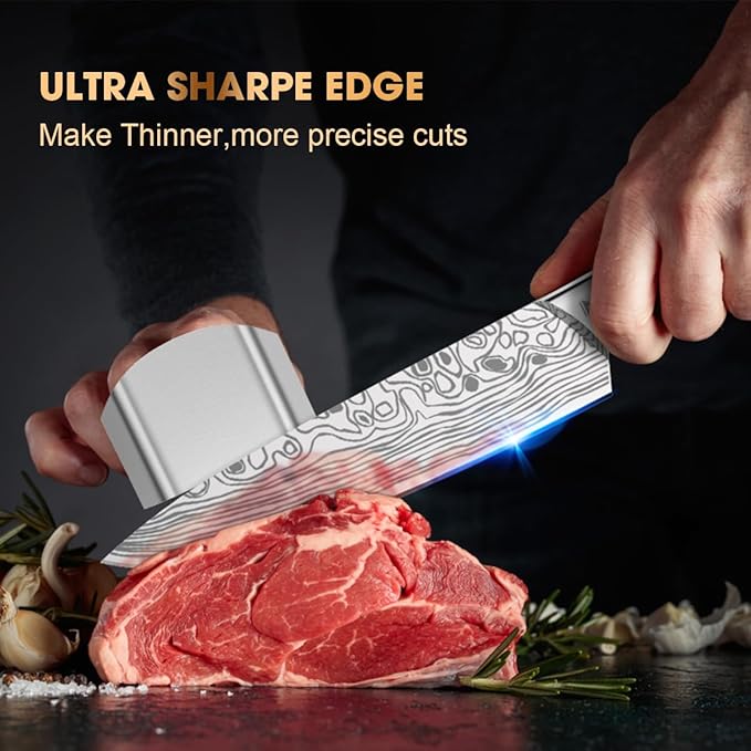 7PCS Kitchen Knife Set,Professional Knife Knives,High Carbon Stainless Steel Kitchen knives Design,Knife Set for Family,Friends,Father's Day Gifts