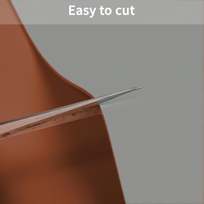 Leather Table Cover,1.8mm Thick,36x54 Inch Table Protector,Table Protector for Dining Room Table,Dining Table Cover,Table Cover Protector,Glass Table Protector(Brown+Gray,36x54)