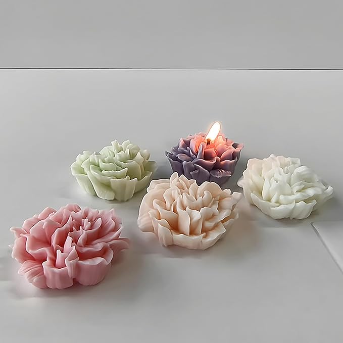Flower Molds Flower Peony Resin Mold - Resin Casting Silicone Molds for Home Decor & Candle Making Wave Spiral Mold