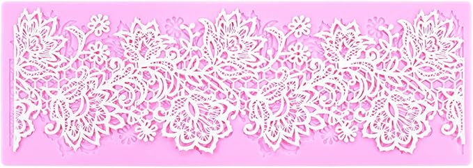 Flower Embossing Candy Silicone Mold Lace Pattern Sugar Craft Cake Decoration, Lace Mat Wedding Cake Decoration Tool