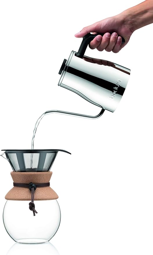 Bodum Bistro Gooseneck Stovetop Water Kettle, Chrome, 34 Ounce