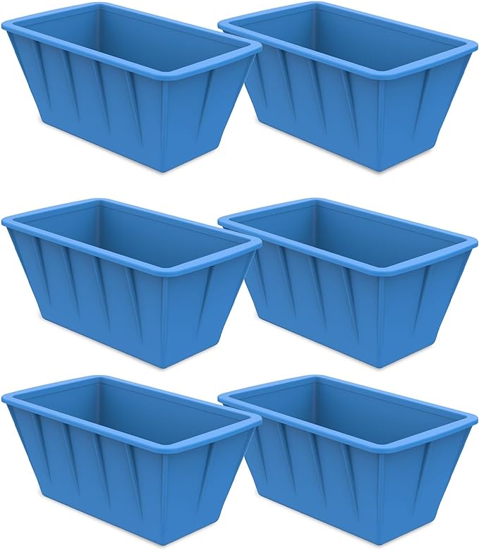 6Pack 48LB Extra Large Ice Block Molds, Silicone Large Ice Cube Molds for Cold Plunge Tub,Reusable Ice Cube Trays for Freezer,Ice Block Molds for Home Ice Bath,Cold Plunge Accessories,Ice Bath Chiller