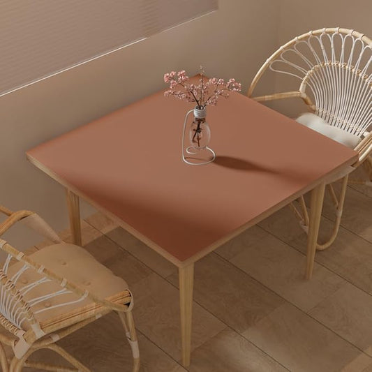 Leather Table Cover,1.8mm Thick,40x40 Inch Table Protector,Table Protector for Dining Room Table,Dining Table Cover,Table Cover Protector.(Brown+Gray,40x40)
