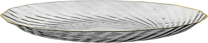 PLASTICPRO 60 Pack Plastic Plates Set of 30-10 inch Plates and 30-7 inch Plate, Elegant Clear Spiral and Gold Rim Disposable Fancy Premium Heavyweight