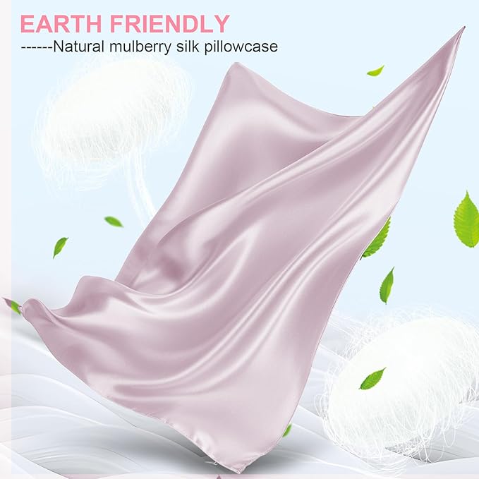 Mulberry Silk Pillow Cases King Size with Hidden Zipper, Ultra Smooth and Soft Breathable Cooling Silk Satin Pillowcase for Hair and Skin, Gifts for Women Men (Lavender Purple, 20x36 Inches, 1 Pack)