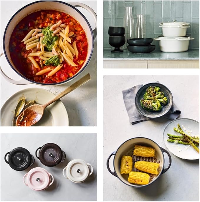 Vermicular Oven Pot | Non-Toxic Enameled Cast Iron Pot | 14cm (0.9 Qt) | Oven-safe | Induction-compatible | Dutch Oven | Made in Japan | Serves 1 | Matte Black