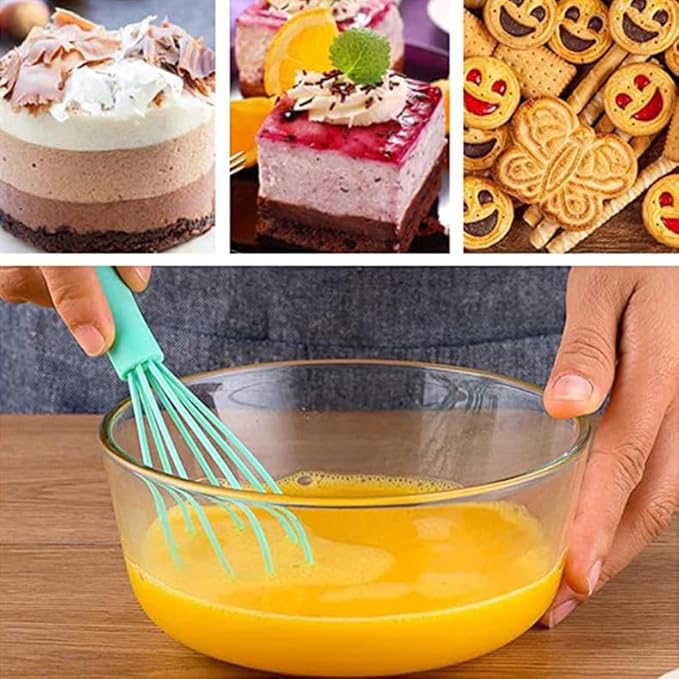 Whisk,6.7in Non Scratch Silicone Whisks,Balloon Egg Beater Perfect For Blending,Whisking,Beating,Frothing Stirring Set Of 12