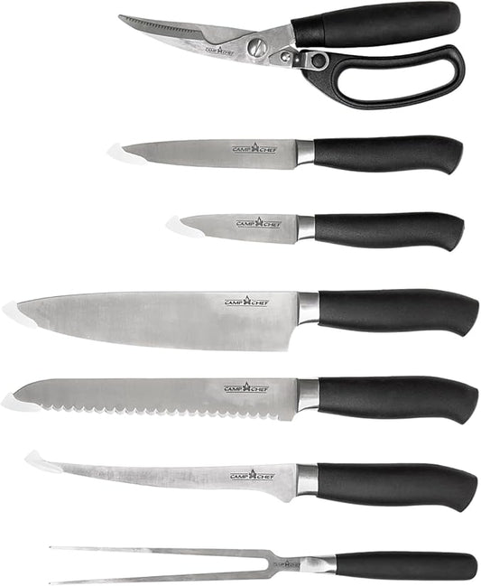 Camp Chef 9 Piece Professional Knife Set,Black