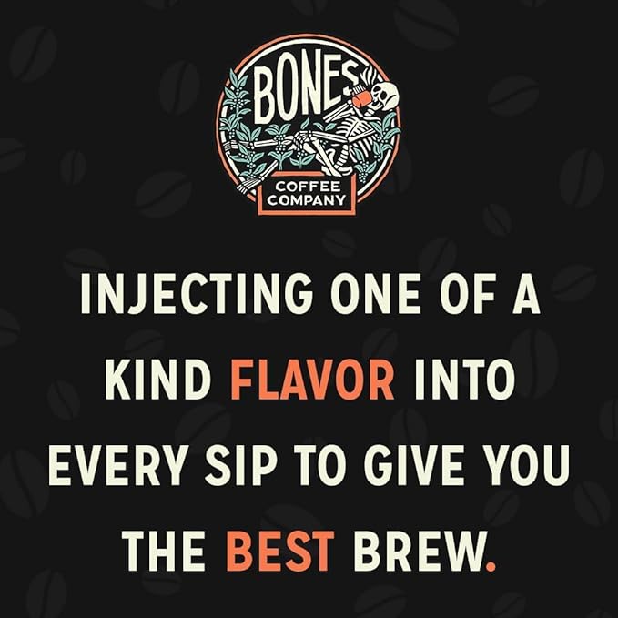 Bones Coffee Company Holiday Favorites Bundle, 5 Assorted Flavored Coffee Low Acid Medium Roast Arabica Beans Specialty Coffee Gifts, Auto Drip and French Press Compatible, 4 oz Pack of 5 Whole Bean