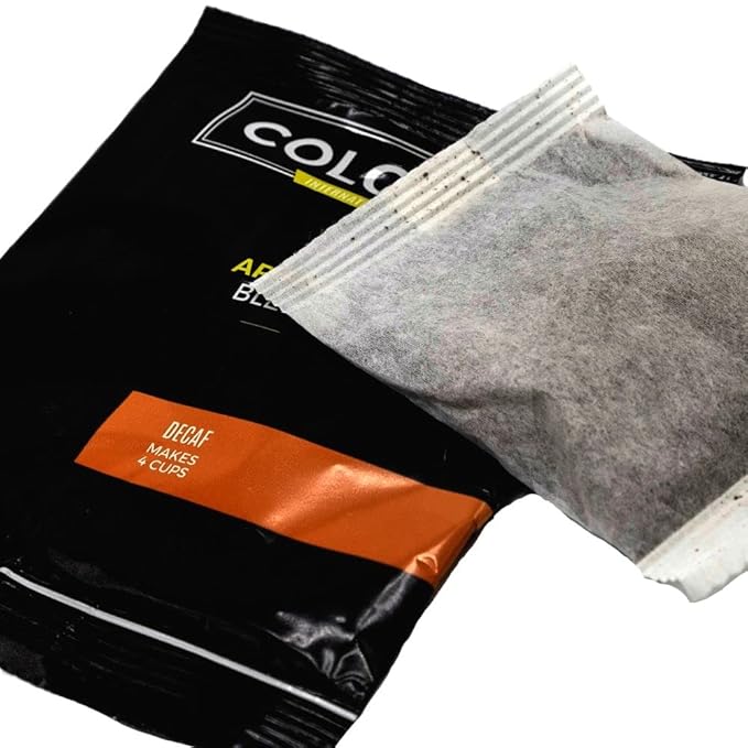 Colonial In-Room Decaf Ground Coffee Filter Packs for Hotel Rooms, Decaffeinated Dark Roast, 0.50 Ounce (Pack of 150), Use with 4-Cup Drip Coffee Machine