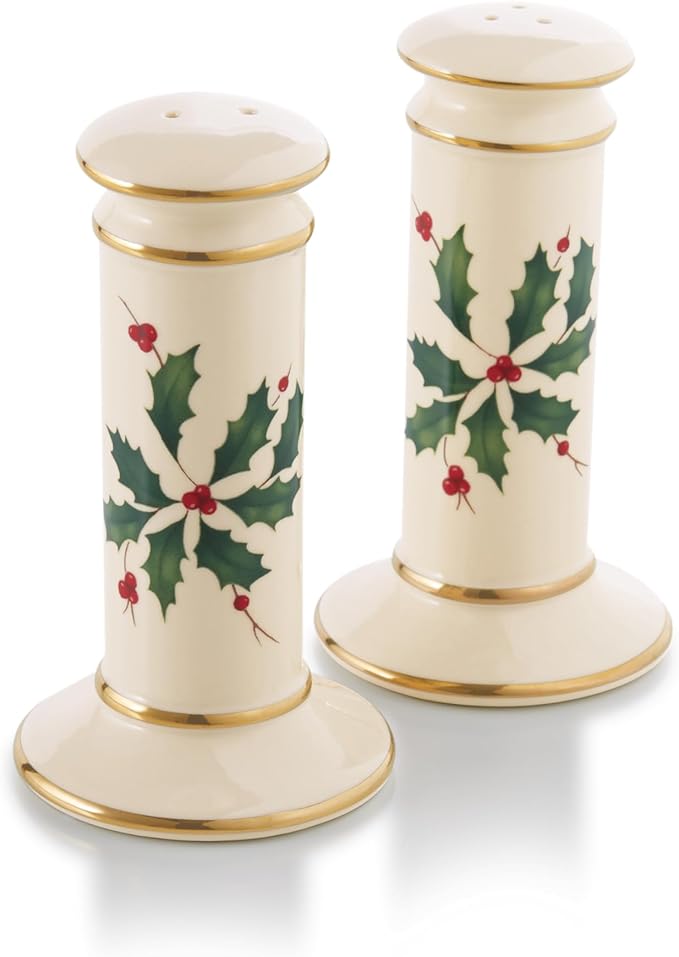 Lenox 840149 Holiday Salt & Pepper Set, Christmas Hosting