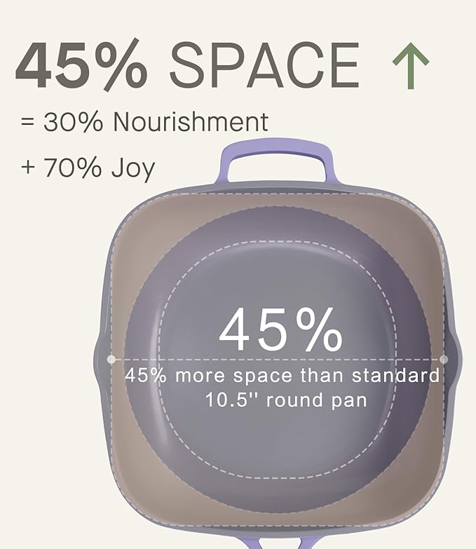 10.5 Inch(3.8QT) Ceramic Pan with Lid,Non Stick Frying Pans Cast Aluminum Deep Sauté Pans,Ti-Ceramic Non Toxic Pix Pan with Wooden Spatula and Scrubber-Dusk Petal