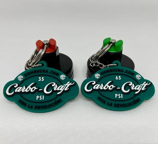 Kombucha.com Carbo-Caps: The Swingtop Slayer and Ultimate Carbonation System for Craft Beer & Kombucha Home Brewing. Viva La Revolución! (65 psi (High Carbonation), 12 Carbo-Caps + PRVs)