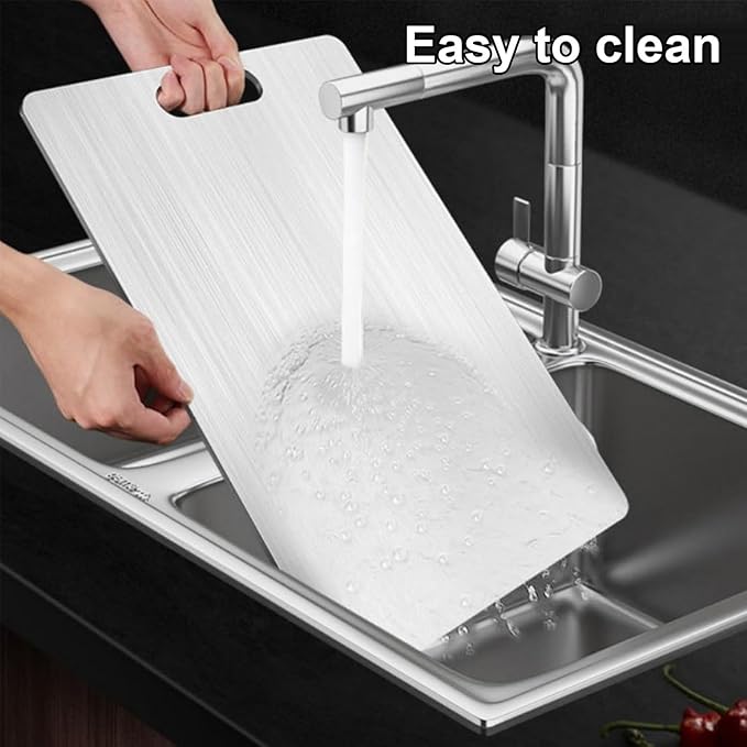 Katuchef Titanium Cutting Board,2026 New 100% Pure Titanium Cutting Boards for Kitchen,Non toxic Doubld-Side Durable Chopping Boards, Easy to Clean and Store(1PC-L:15.35 * 11.02)