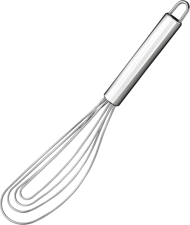 10.63" Stainless Steel Flat Whisk,Egg Beater for Blending,Whisking,Beating,or Stirring