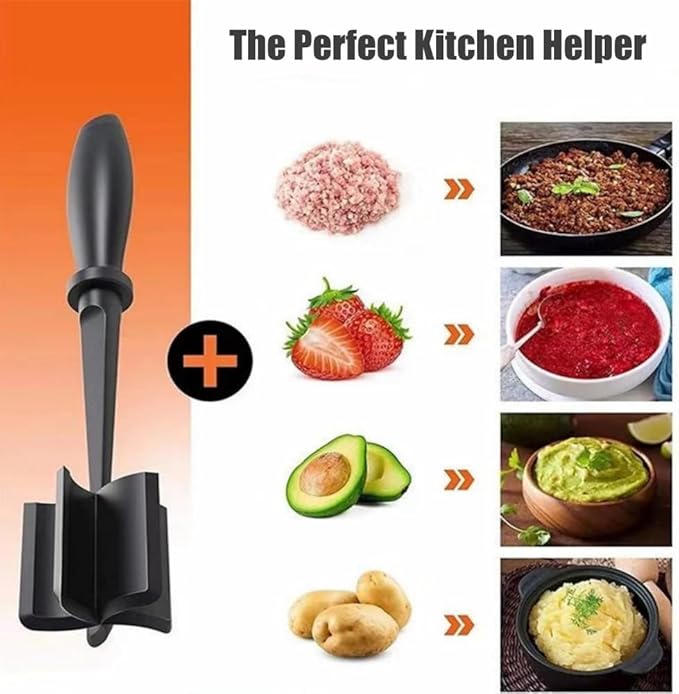 Ground Beef Chopper Tool, Meat Chopper, Hamburger Smasher Tool, Meat Masher Kitchen Tool, High Temperature Resistance, Scratch Resistant (1)