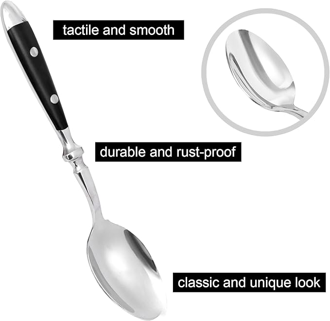 Retro 20-Piece Silverware Set, Stainless Steel Cutlery Set, Vintage Flatware Set with Black Bakelite Handle, Dishwasher Safe| Service for 4