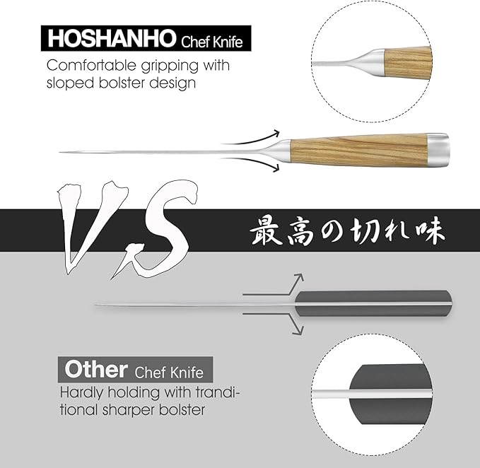 HOSHANHO Damascus Chef Knife 8 Inch, Professional 67 Layers 10Cr15CoMoV Super Steel Kitchen Knife, Ultra Sharp Japanese Knife with Durable Ergonomic Olive Wood Handle