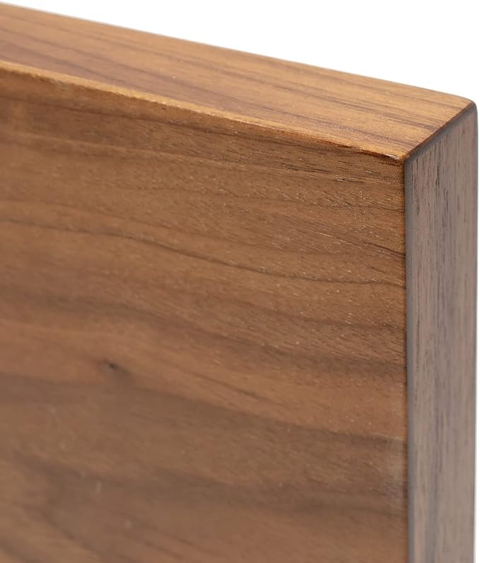 Coninx Magnetic Knife Holder with display stand, Double Sided Strong Magnetic Knife block for Kitchen counter top, Universal empty storage Organizer Block (Walnut Wood)