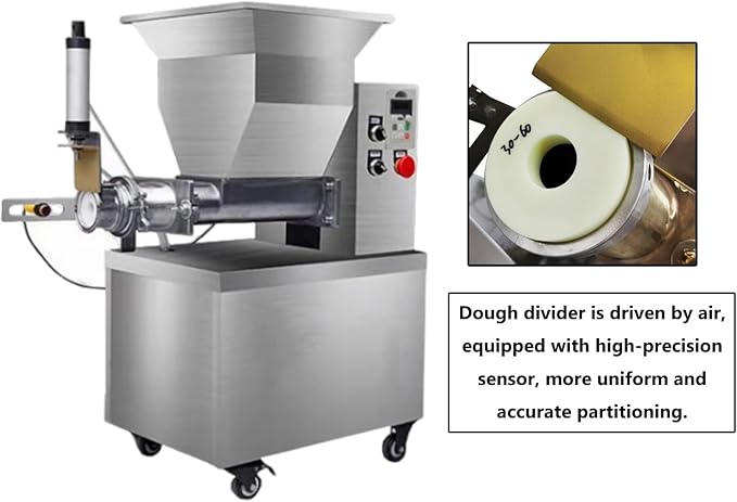 INTSUPERMAI Dough Divider Rounder Cutting Machine Electric Dough Ball Maker 0.03oz-17.6oz Hydraulic Dough Cutter Bakery Machine 110V