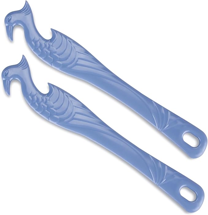 Oven Rack Push Pull Tool 2-Pack (11 Inch) - Longer Handle Suitable for Toaster Oven, air Fryer, Toaster (blue colour)
