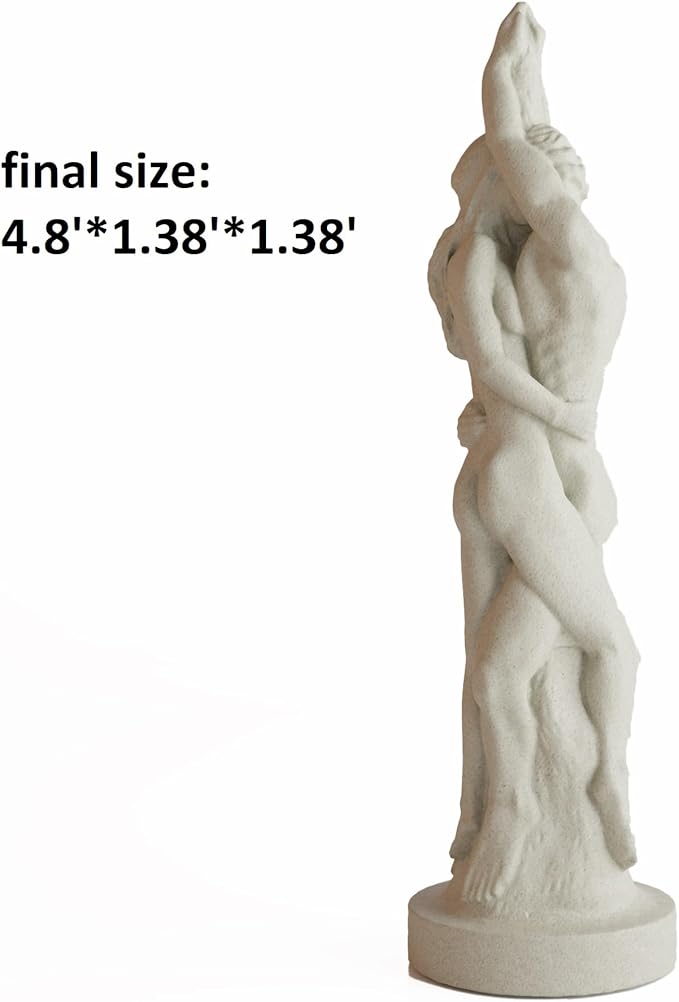 Couple Resin Mold Couple Portrait Silicone Wave Spiral Candle Mold - Silicone Resin Casting Molds for Candle & Resin & Soap Craft Supplies