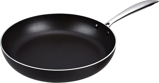 Vasconia Urban 12" Nonstick Frying Pan (Black) - Advanced Nonstick Coating Aluminum Skillet with Fast Cool Handle - Grill Oven Dishwasher Safe up to 475°F Cooking Pans for Most Stovetops
