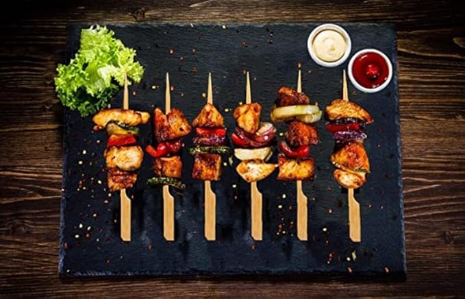 Bamboo Skewers 6 Inch, 200 PCS Cocktail Skewers for Appetizers, BBQ, Fruit Kabobs, Sandwich, Drink