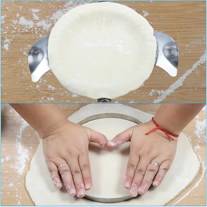 Extra Large Empanada Maker - 7 inch Seal with Dough Cutter Circle, Stainless Steel Press, Pastry Tools, Pocket Pie Maker
