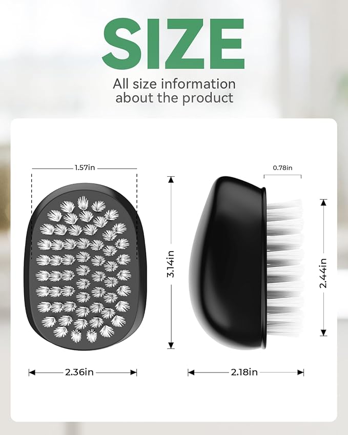 SXhyf Vegetable Brush Scrubber for Food [Black Stiff Bristles Brush + White Soft Bristles Brush] Potato Scrubber, Dishwasher Safe Veggie & Fruit Cleaning Brush for Mushrooms, Carrots, Lemons, Eggs