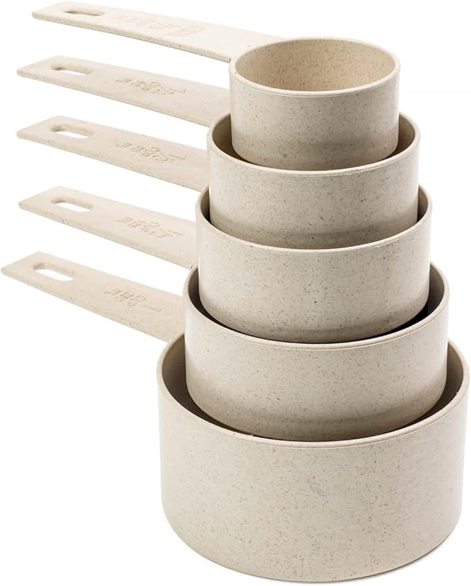 Beille Cream Wheat Straw Measuring Cups Spoons Set Cooking Baking Tools 10pc