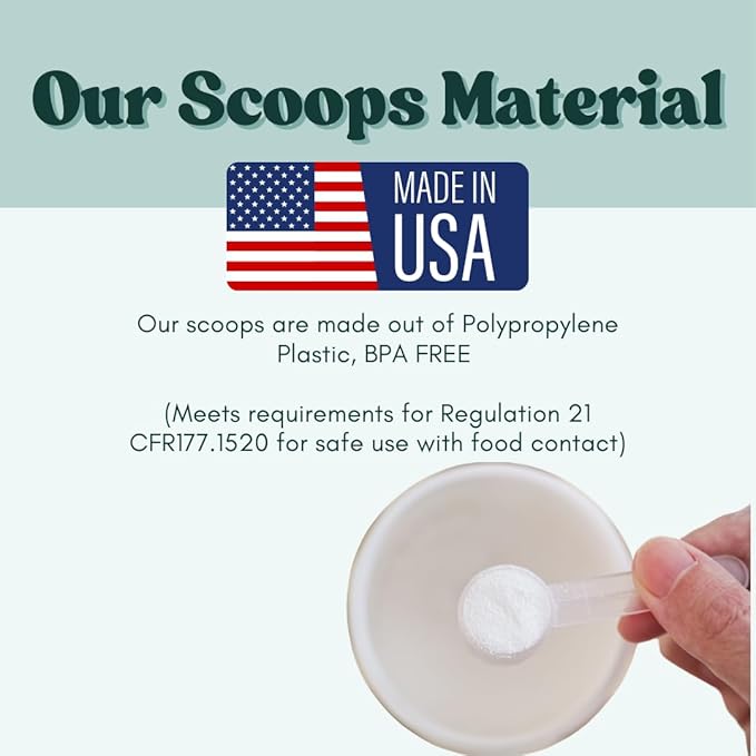 1/2 Teaspoon (2.5 mL) Long Handle Scoop for Measuring Coffee, Pet Food, Grains, Protein, Spices and Other Dry Goods (Pack of 10)