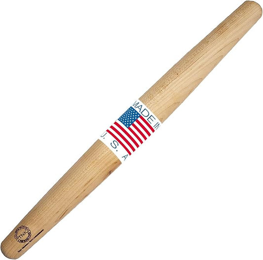Top Notch Kitchenware | Sugar Maple French Style Rolling Pin | Tapered Solid Wood Design | Perfect for Baking Enthusiasts | Dough Roller | USA Made