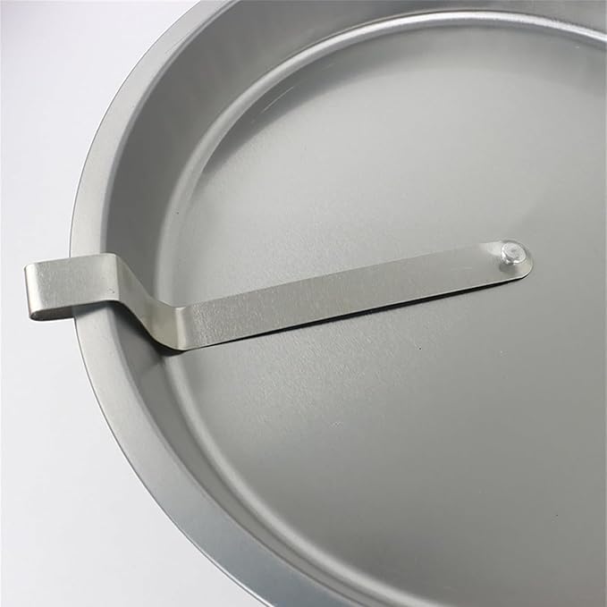 Easy Release Pans Round with Lever, 9.7" Quick Release Easy-Out Cake Pan Set,Baking Tools Pans Stainless Steel Round,Apple Pie Bake & Serve Sets, For All Kinds of Bases (1)