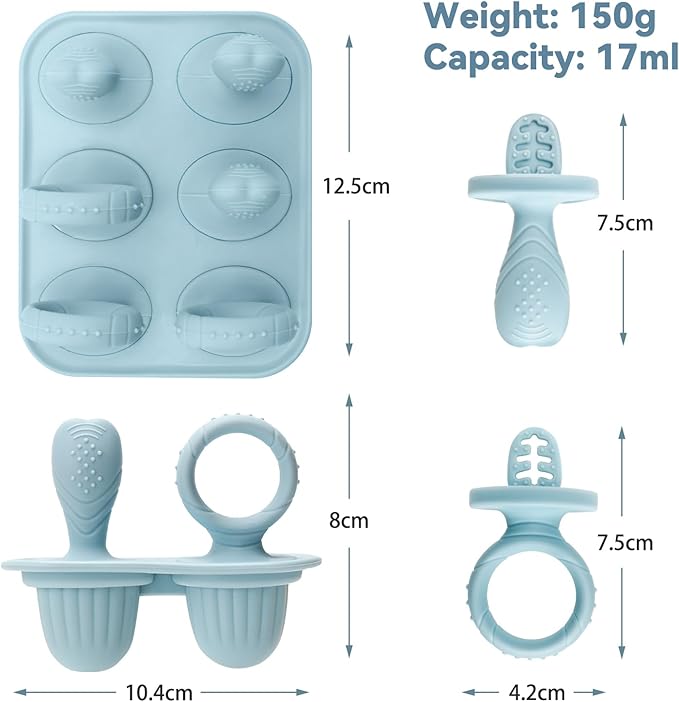 Silicone Baby Popsicle Molds with Sticks, Mini Popsicles Molds for Babies Breastmilk Popsicle Molds for Teething Relief, Frozen Treats Maker Popsicle Maker Ice Pop Mold for Toddlers Kids