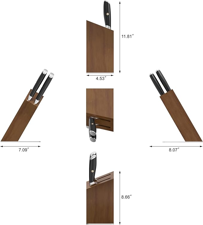 Cangshan L Series 3-Piece HUA Cleaver Block Set, German Steel Forged, Black, 1027426