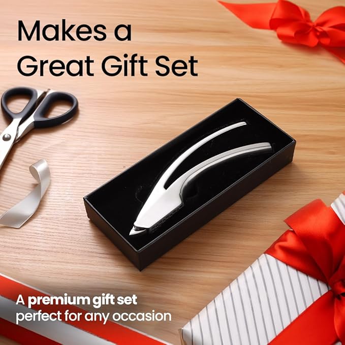 No Peeling Required Garlic Press Stainless Steel with Detachable Handle for Fine Mincing - Premium Garlic Mincer Tool, Rust-Proof, Easy to Clean, Dishwasher Safe Garlic Crusher with 5-Year Warranty
