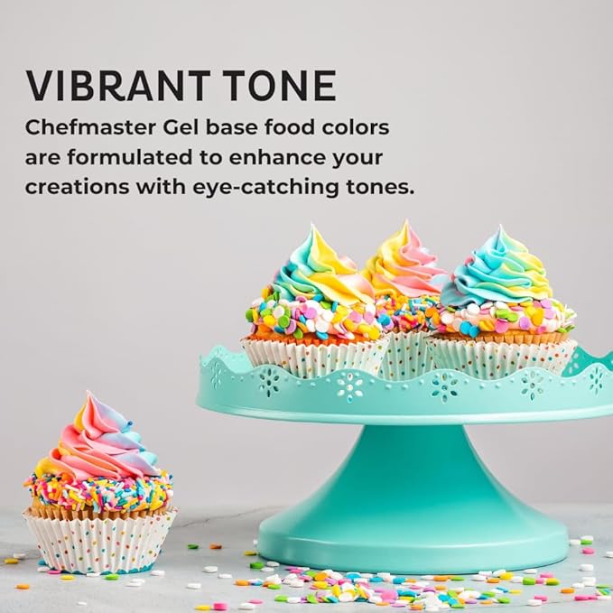 Chefmaster Coal Black Gel Food Coloring | Vibrant Color | Professional-Grade Dye for Icing, Frosting, Fondant | Baking & Decorating | Fade-Resistant | Easy-to-Use | Made in USA | 1 oz