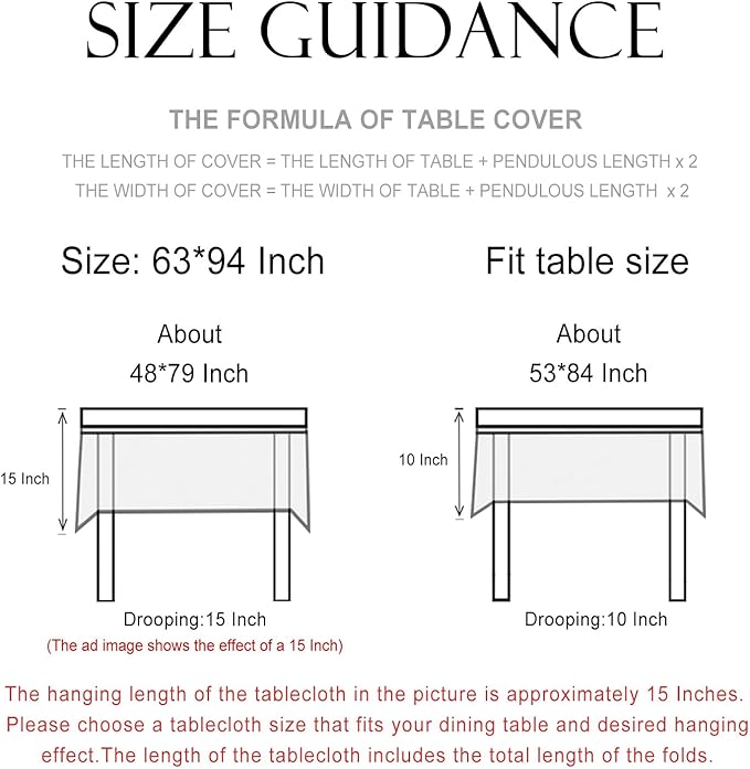 patdrea Designer Linen Red Long Rectangle Tablecloth,Vintage French Animals Pattern Tablecloths,Decoration Floral Table Cover for Kitchen Dining Christmas,Party,Thanksgiving,63"x94"-Townlife E