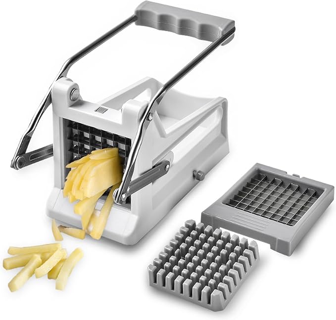 French Fry Cutter, with Different Blade Sizes,Featuring Non-slip Cuction Bases,Work for Potatoes, Carrots, Cucumbers, etc.