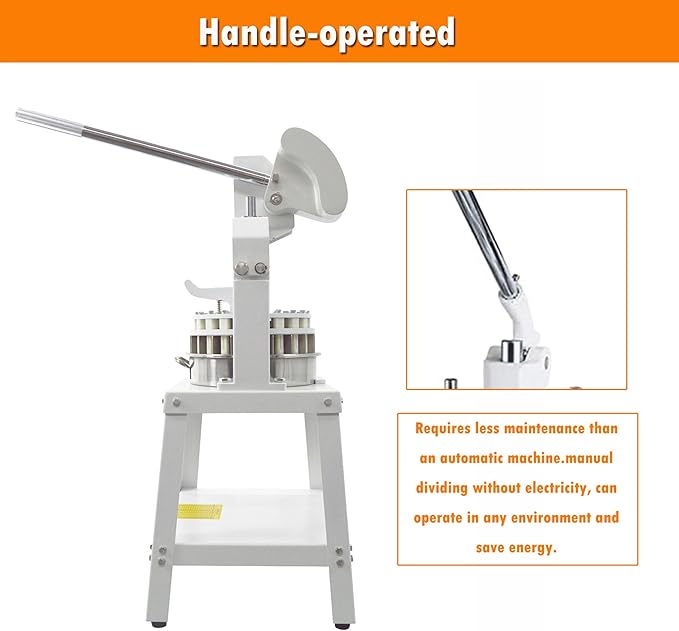INTSUPERMAI Dough Divider Rounder Machine 30Pcs Manual Hydraulic Dough Divider Pizza Bread Bakery Dough Cutting Machine