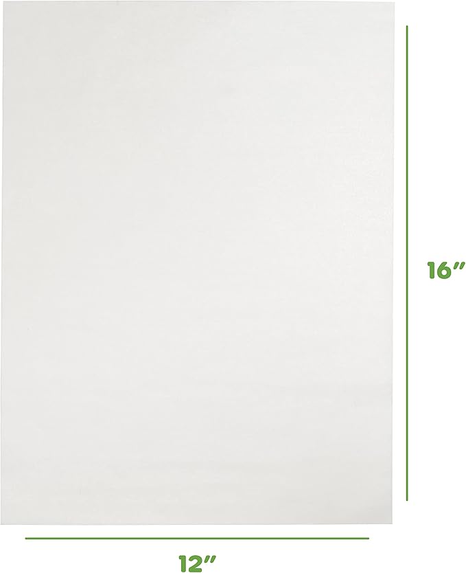 GUSTO [12 x 16 Inch - 200 Count] Pre-Cut Parchment Paper Baking Sheets, Non-Stick, Unbleached, Parchment Paper Sheets for Baking & Cooking - White (Formerly Comfy Package)
