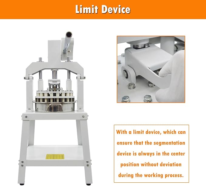 INTSUPERMAI Manual Dough Divider Rounder 36pcs Commercial Dough Cutter DIvider Cutting Machine Hydraulic Hand Press Dough Equal Divider Maker Lump Spacer Bakery for Bread