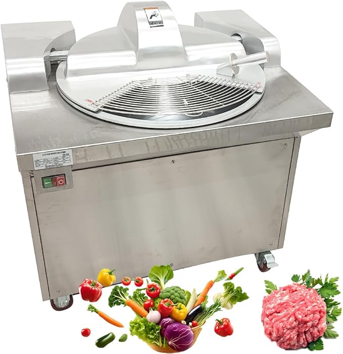 110V 24L Commercial Food Chopper Processor 1500W Electric Meat Vegetable Grinder Blender Multifunctional Food Cutter for Meat Vegetables Fruits Ginger Garlic 1400r/min
