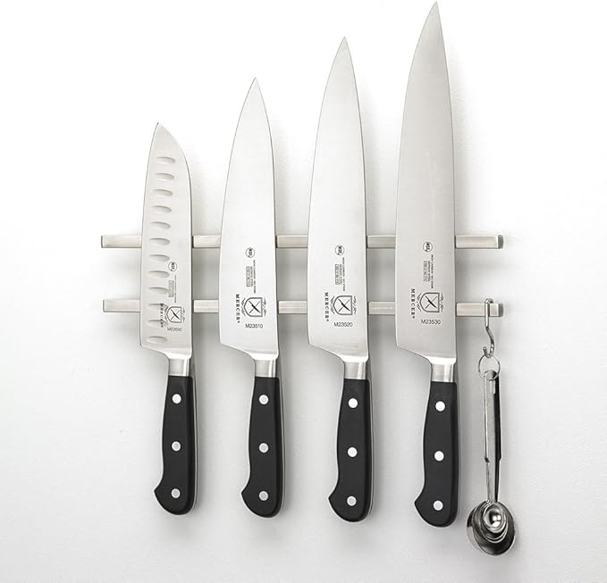 Mercer Culinary Magnetic Knife Bar, 12 Inch x 2.4 Inch x .9 Inch, Stainless Steel